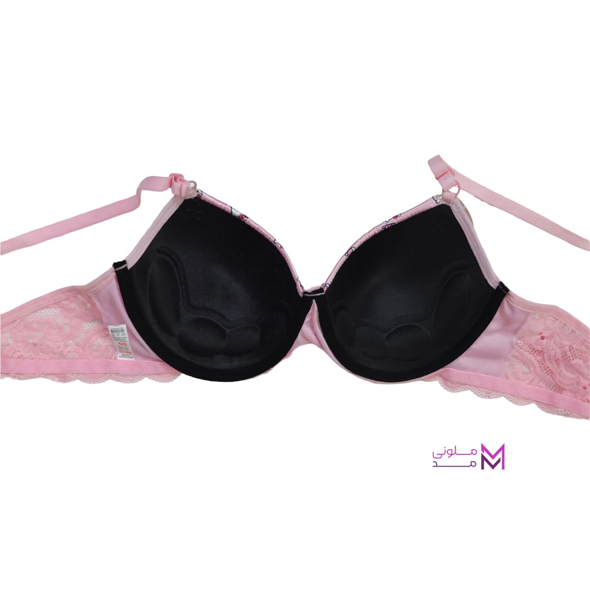 Pink Kitty design springy sponge bra and panties set-03 نمای پشت ست شورت و سوتین اسفنجی فنر دار طرح کیتی صورتی