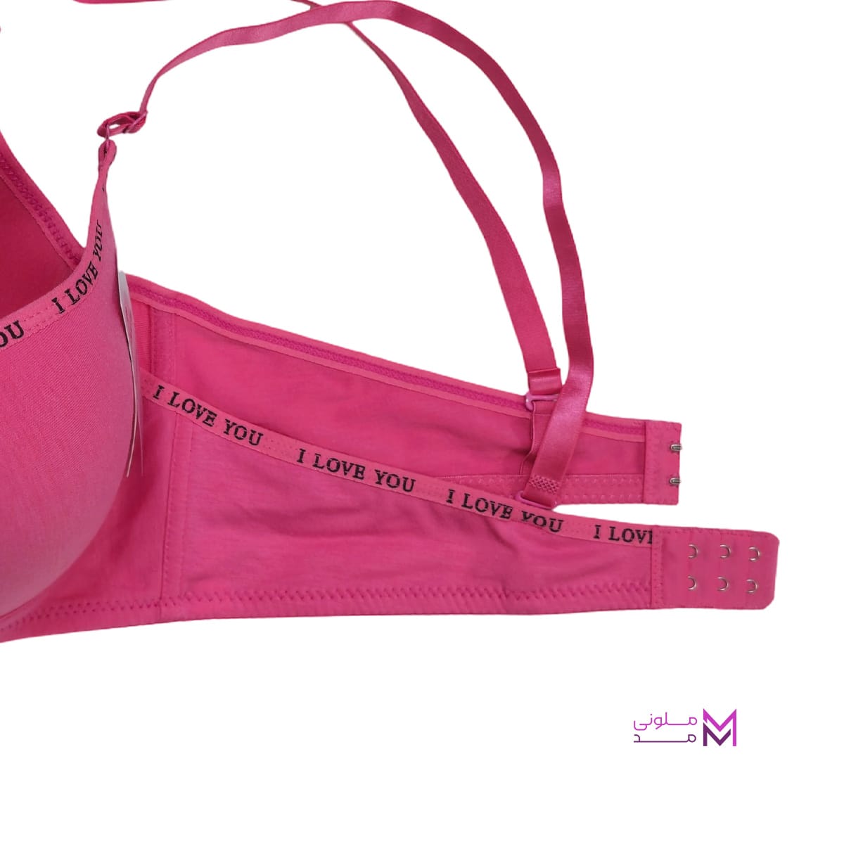 Cotton sponge bra without push-up, spring-loaded (11) سوتین اسفنجی نخی بدون پوش آپ فنردار نمای بند