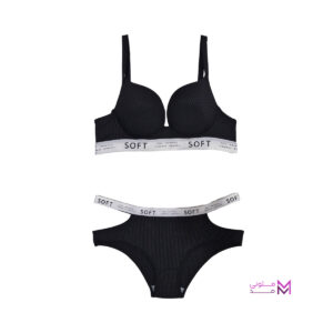 ست سوتین و شورت کش soft اسپورت مشکی